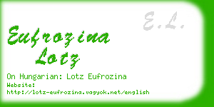 eufrozina lotz business card